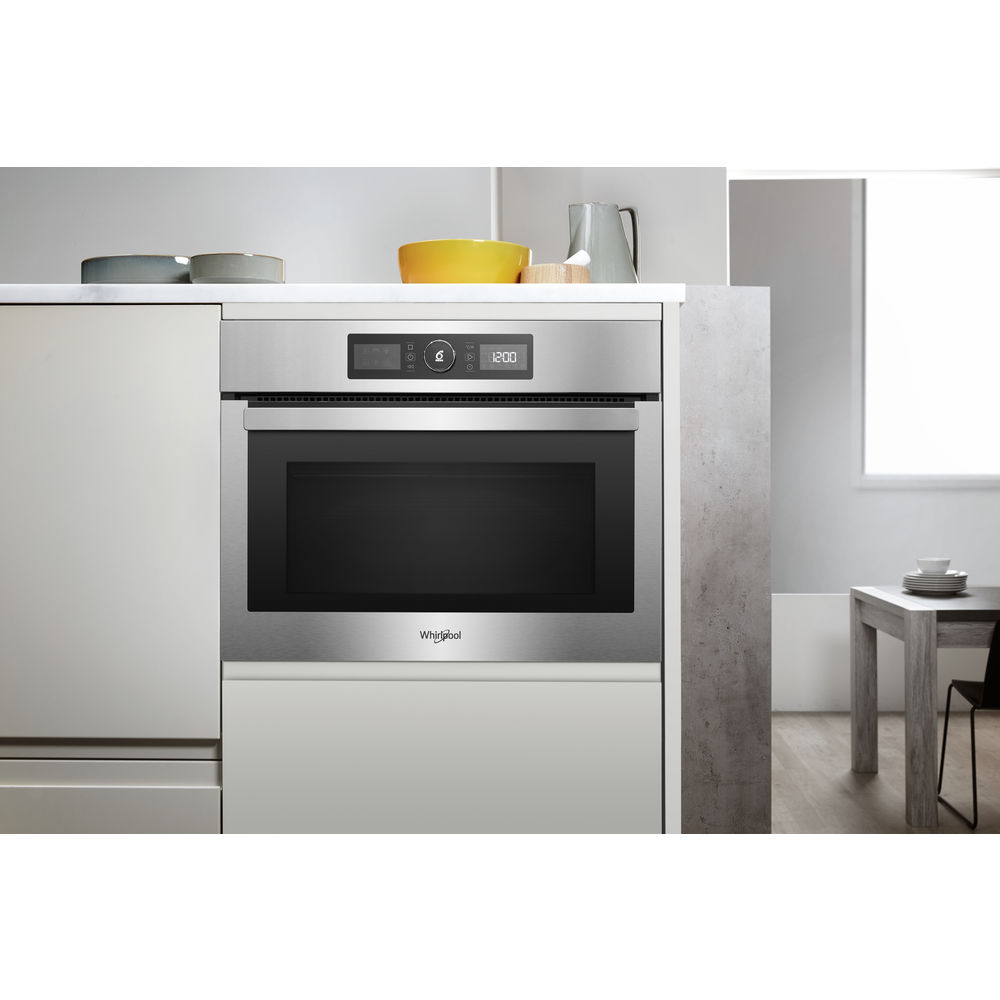 Whirlpool built in microwave oven: in Stainless Steel - AMW 9615/IX UK Whirlpool Built In Microwave Stainless Steel