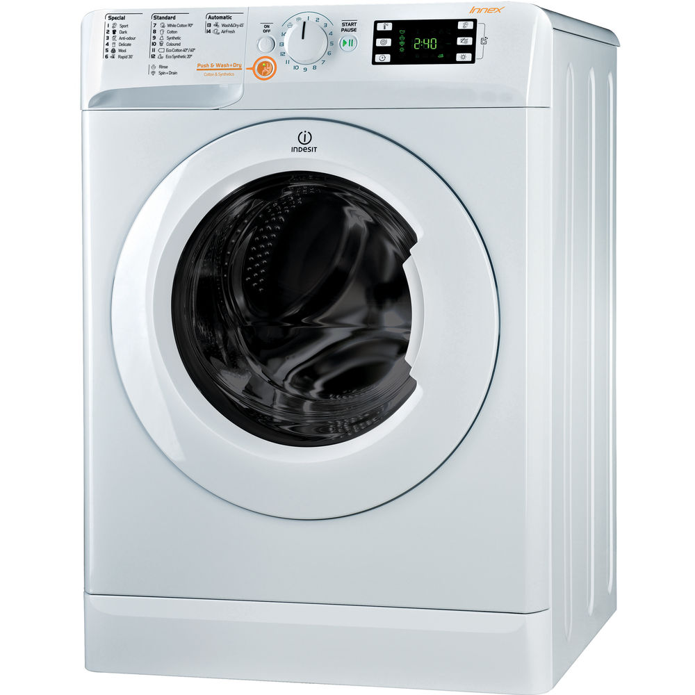 Indesit freestanding washer dryer: 7kg - XWDE 751480X W UK